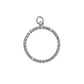 Pre-Owned 14ct White Gold CZ Openwork Circle Pendant