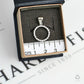 Pre-Owned 14ct White Gold Petite CZ Openwork Circle Pendant