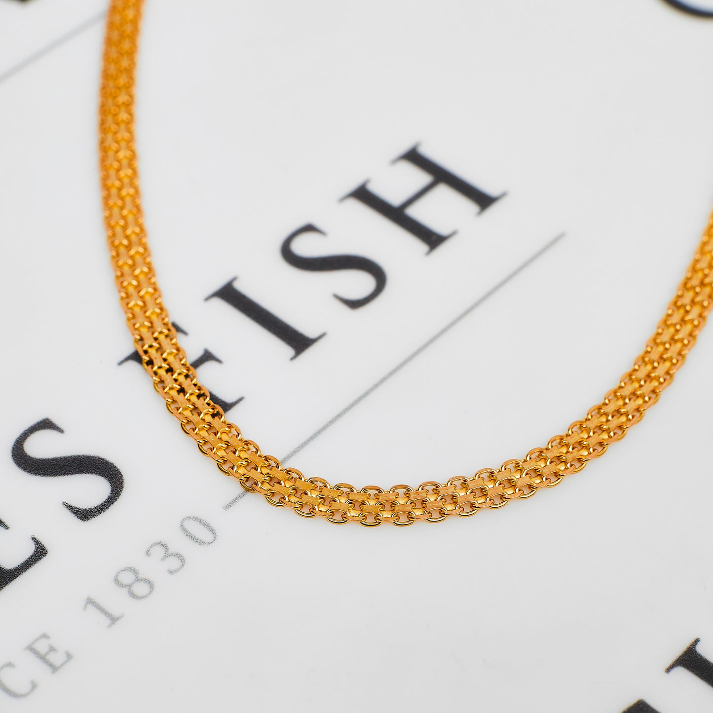 Pre-Owned 14ct Gold Interlinked Figure Of 8 Necklace 16 Inch