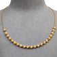 Pre-Owned 18ct Gold Tricolor Bead Necklace & Earring SET
