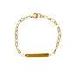 Pre-Owned 9ct Gold ID Plate Belcher Chain Bracelet 6 Inch