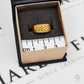 Pre-Owned 18ct Gold 2 Row Shot Ring Size L