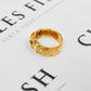 Pre-Owned 9ct Mens Gold Double Buckle Ring Size Y.5
