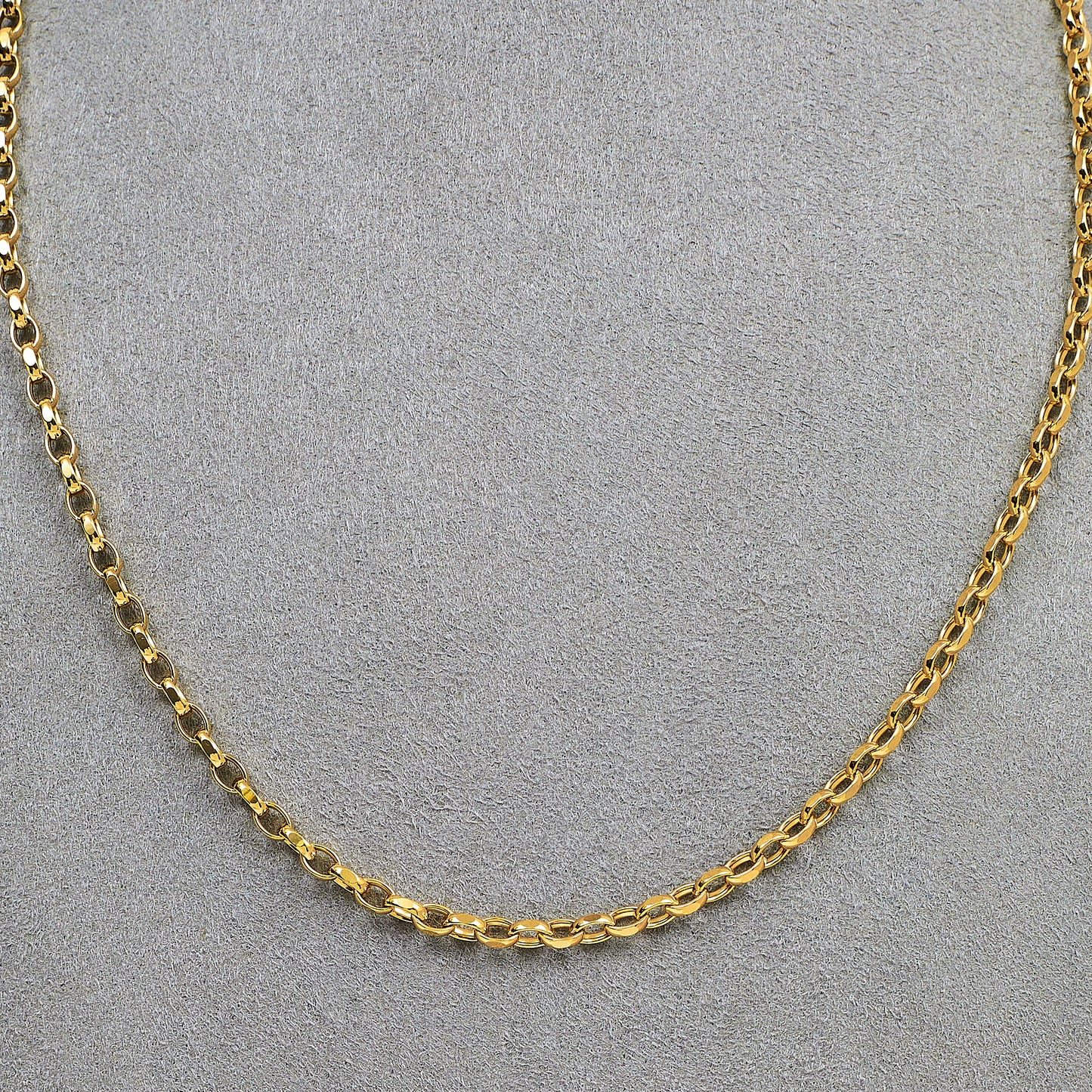 Pre-Owned 9ct Gold Belcher Chain Necklace 18 Inch