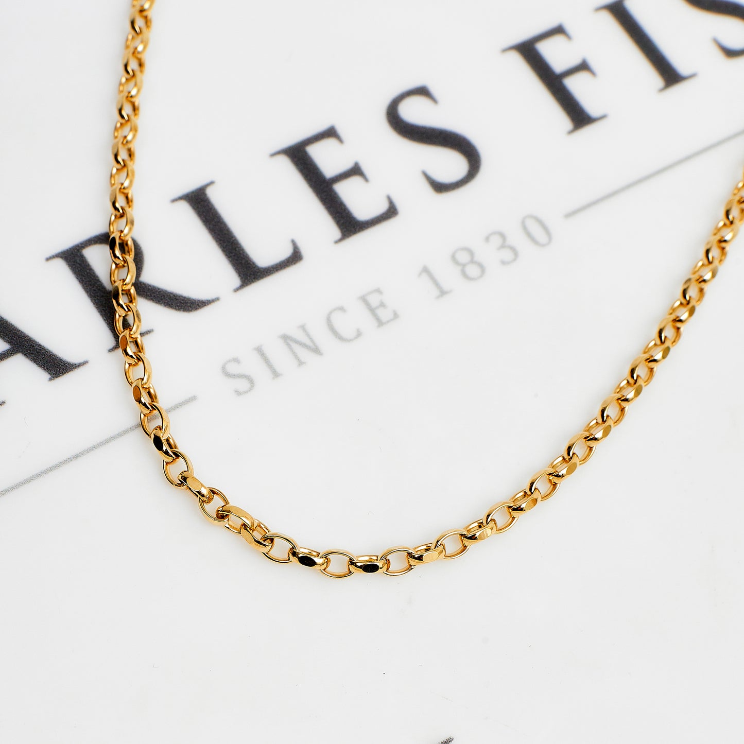 Pre-Owned 9ct Gold Belcher Chain Necklace 18 Inch