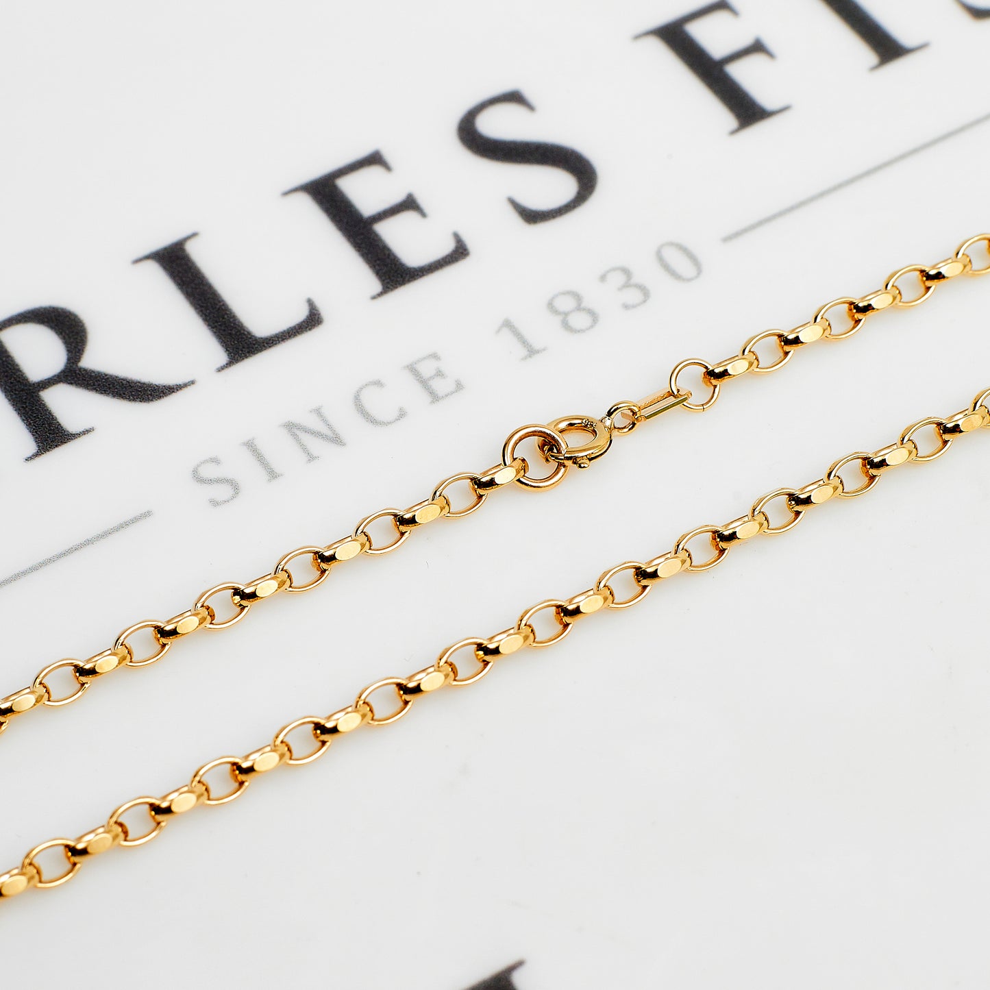 Pre-Owned 9ct Gold Belcher Chain Necklace 18 Inch