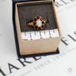 Pre-Owned 9ct Gold Oval Opal & Garnet Cluster Ring Size M.5