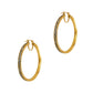 Pre-Owned 9ct Gold CZ Creole Hoop Earrings