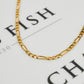 Pre-Owned 9ct Gold Figaro Chain Necklace 20 Inch