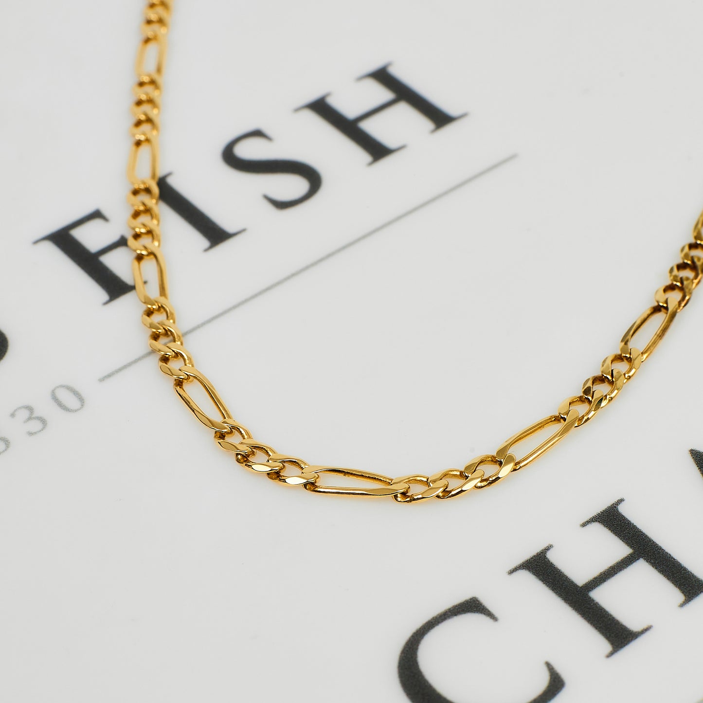 Pre-Owned 9ct Gold Figaro Chain Necklace 20 Inch