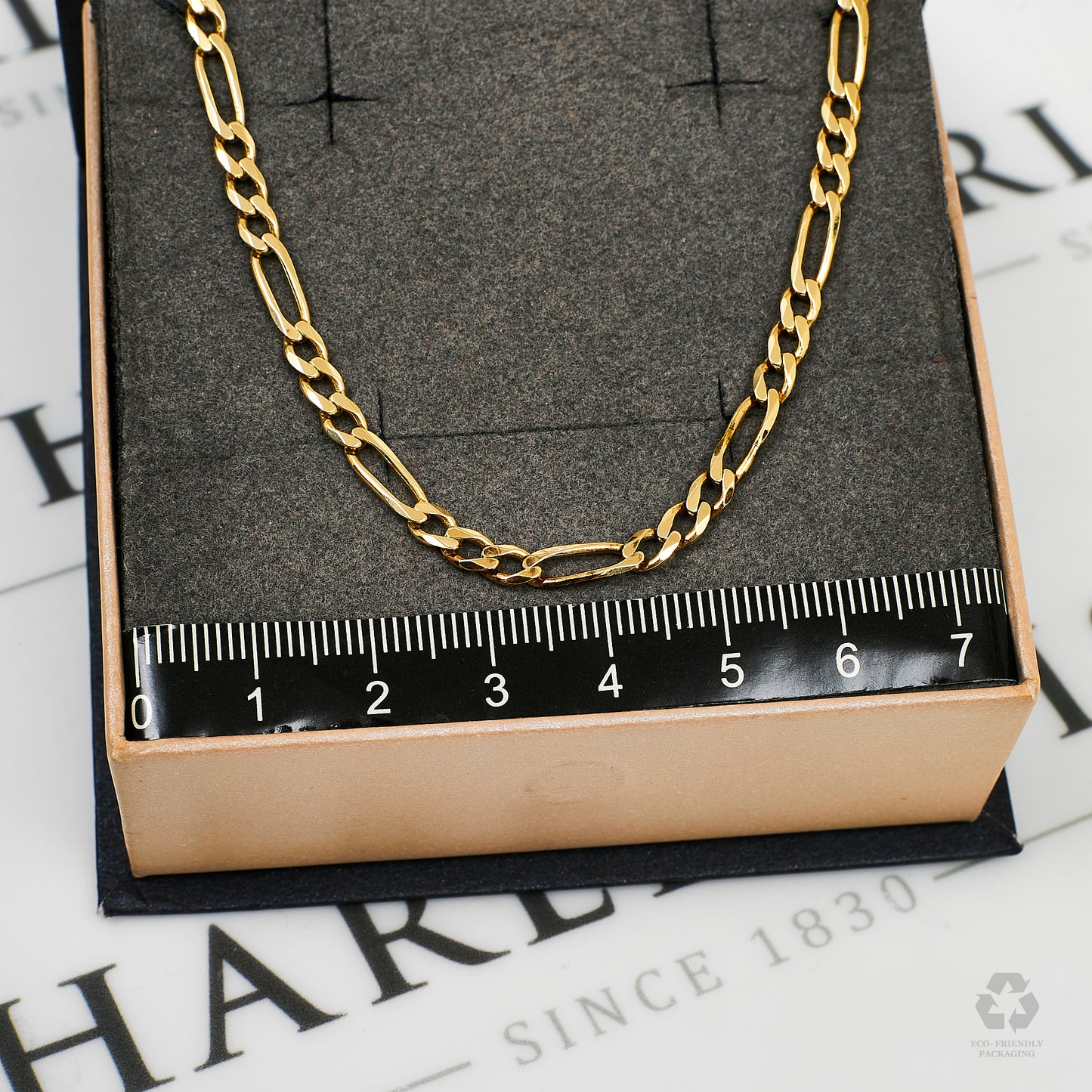 Pre-Owned 9ct Gold Figaro Chain Necklace 20 Inch