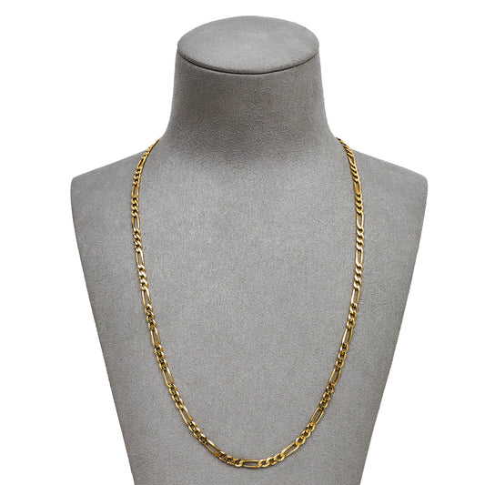 Pre-Owned 9ct Gold Figaro Chain Necklace 20 Inch