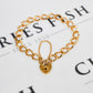 Pre-Owned 9ct Gold Curb Chain Bracelet & Heart Padlock