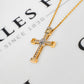 Pre-Owned 9ct Gold 2 Tone Diamond Cross Pendant