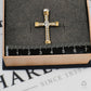 Pre-Owned 9ct Gold 2 Tone Diamond Cross Pendant