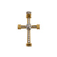 Pre-Owned 9ct Gold 2 Tone Diamond Cross Pendant