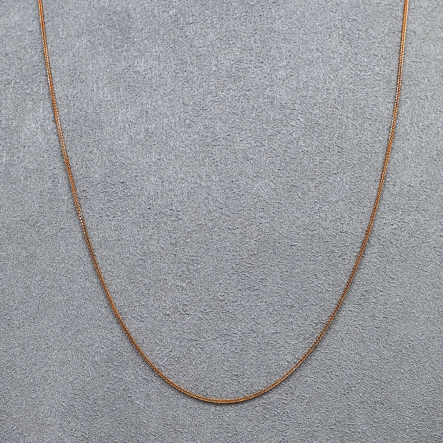 Pre-Owned 18ct Rose Gold Curb Chain Necklace 18 Inch