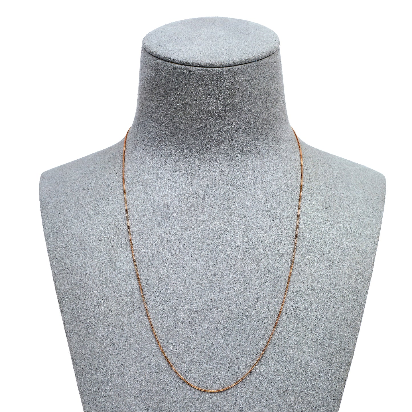 Pre-Owned 18ct Rose Gold Curb Chain Necklace 18 Inch