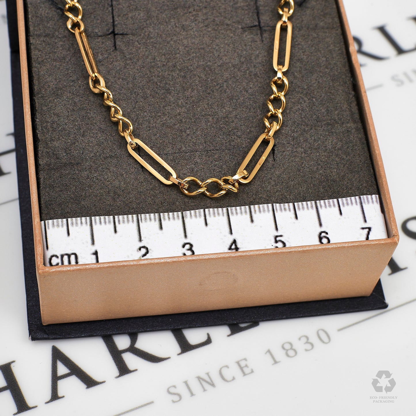 Pre-Owned 9ct Gold Figaro Chain Necklace 24 Inch