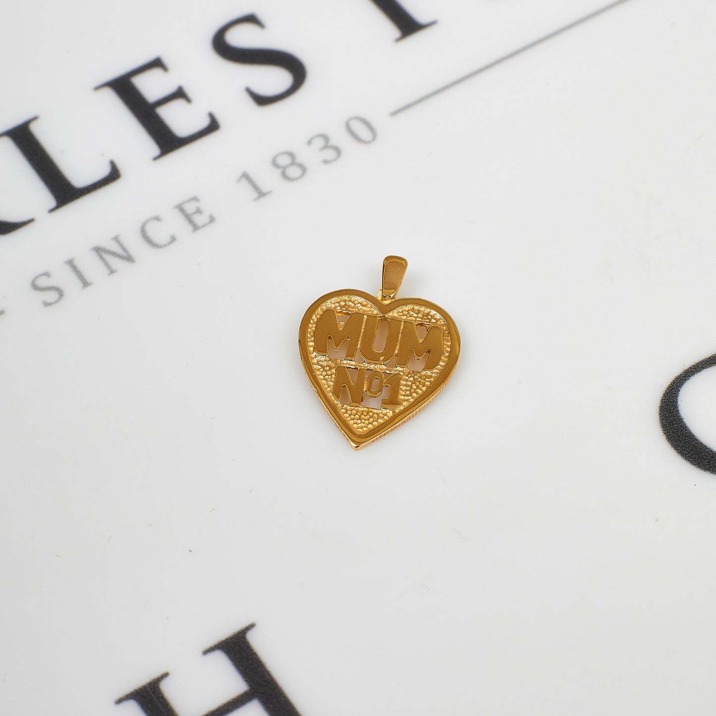 Pre-Owned 9ct Gold No1 MUM Heart Pendant
