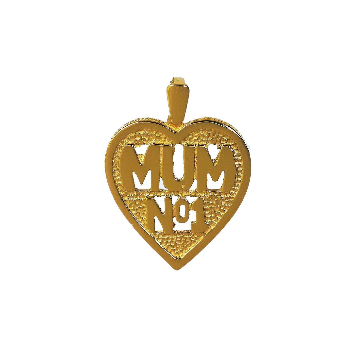 Pre-Owned 9ct Gold No1 MUM Heart Pendant