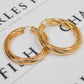Pre-Owned Oversized 9ct Gold Twist Creole Hoop Earrings