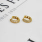 Pre-Owned 9ct Gold CZ Huggie Hoop Earrings