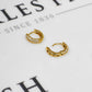 Pre-Owned 9ct Gold CZ Huggie Hoop Earrings