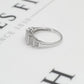Pre-Owned 9ct White Gold & Diamond 5 Square Design Ring