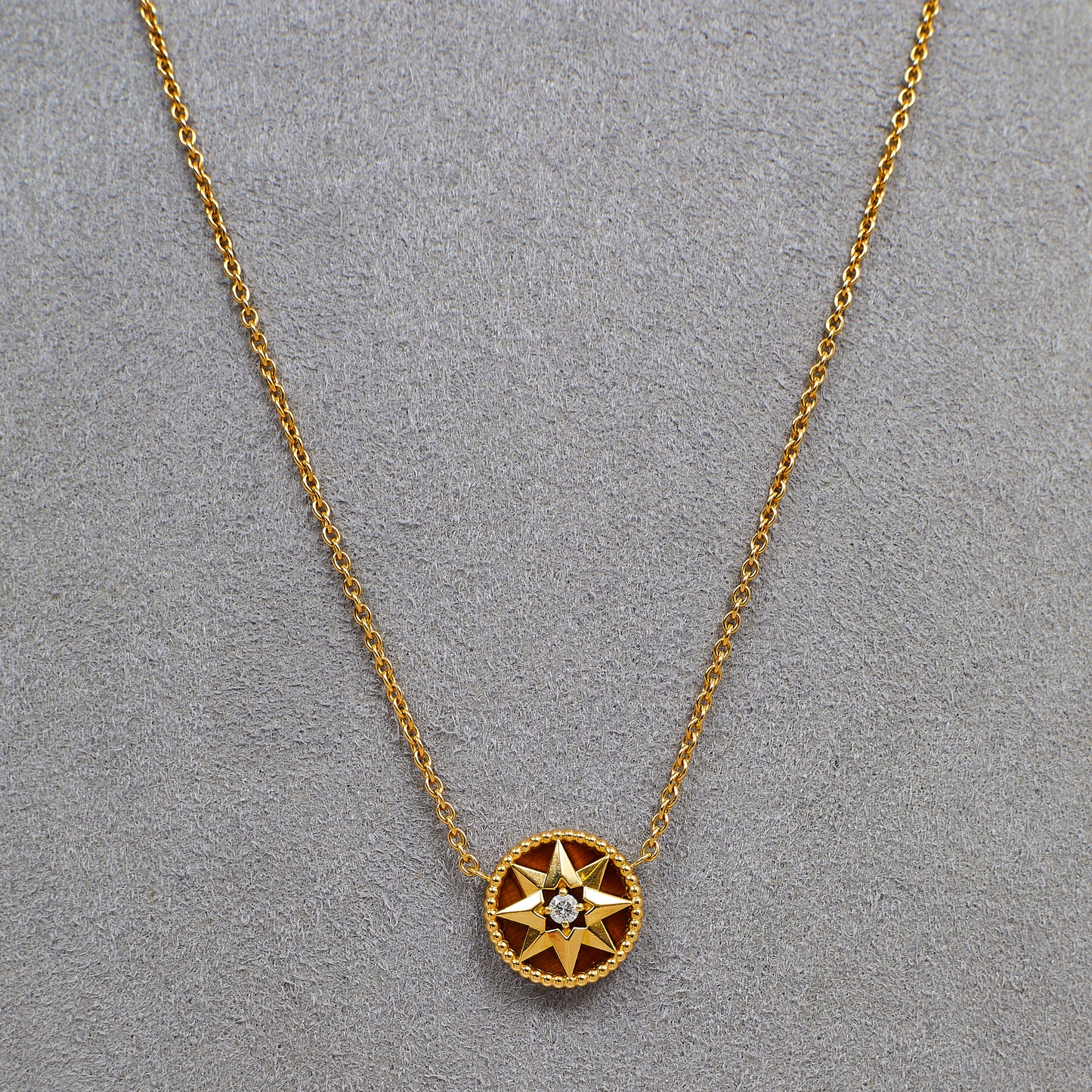 Pre-Owned 18ct Gold DIOR Rose De Vents Necklace