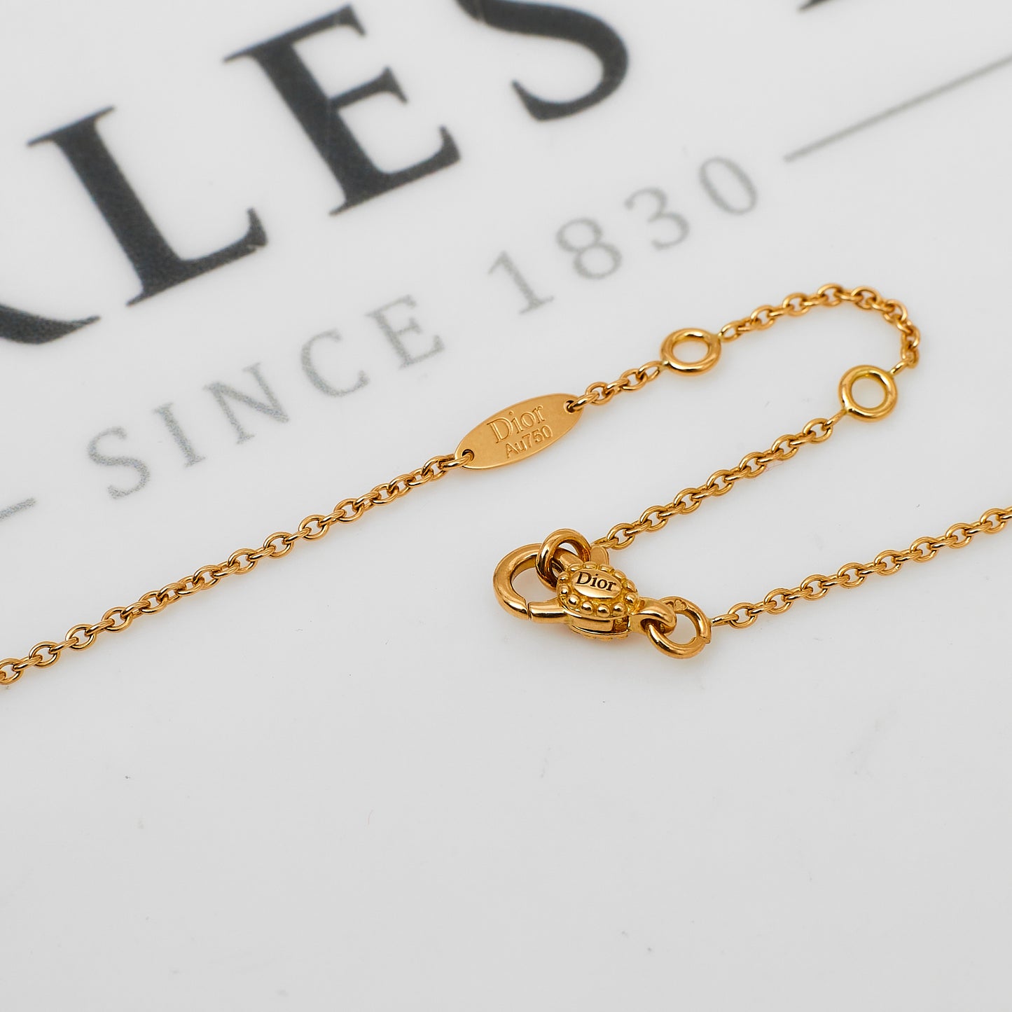 Pre-Owned 18ct Gold DIOR Rose De Vents Necklace