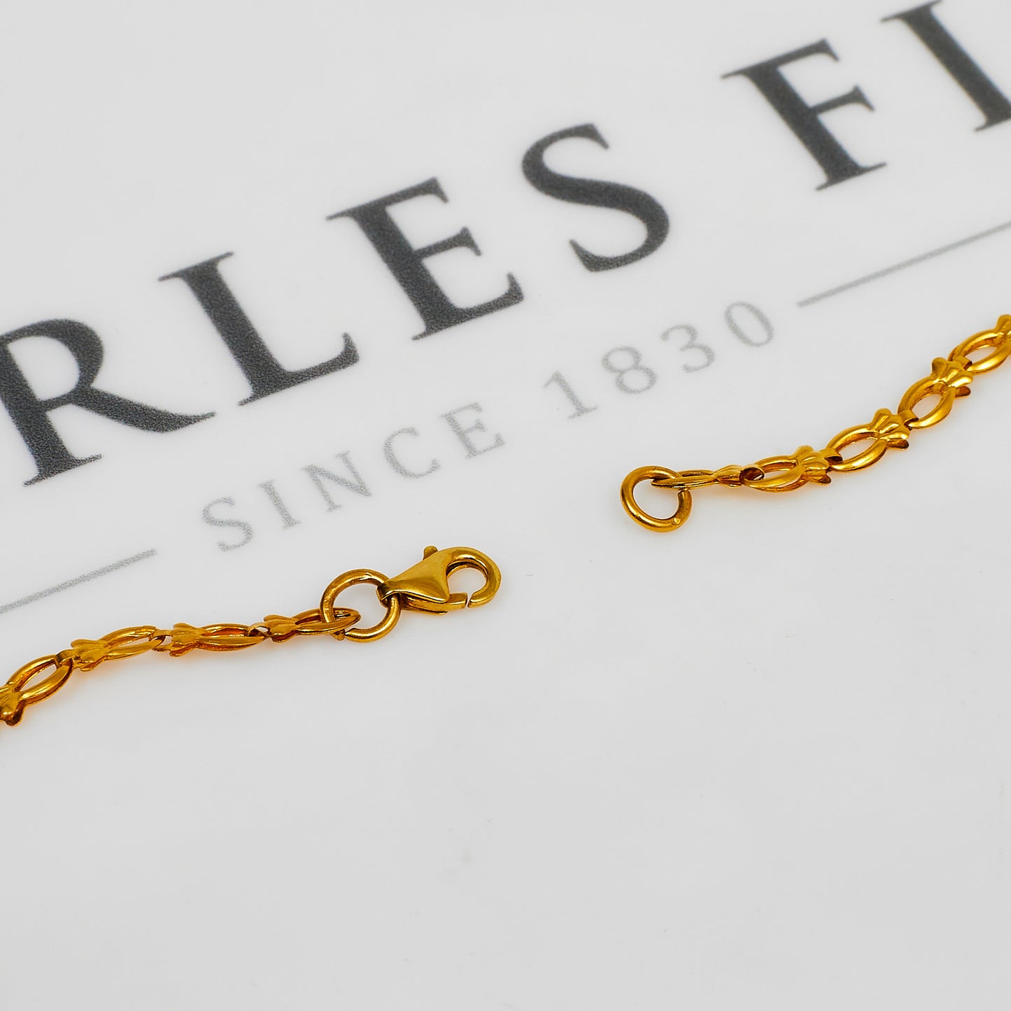 Pre-Owned 14ct Dome Design Collar Necklace & Bracelet SET