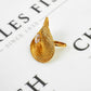 Pre-Owned 14ct Gold CZ Oversized Swirl Design Ring Size S