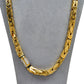 Pre-Owned 14ct Gold Byzantine Necklace & Bracelet SET