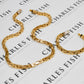 Pre-Owned 14ct Gold Byzantine Necklace & Bracelet SET