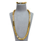 Pre-Owned 14ct Gold Byzantine Necklace & Bracelet SET