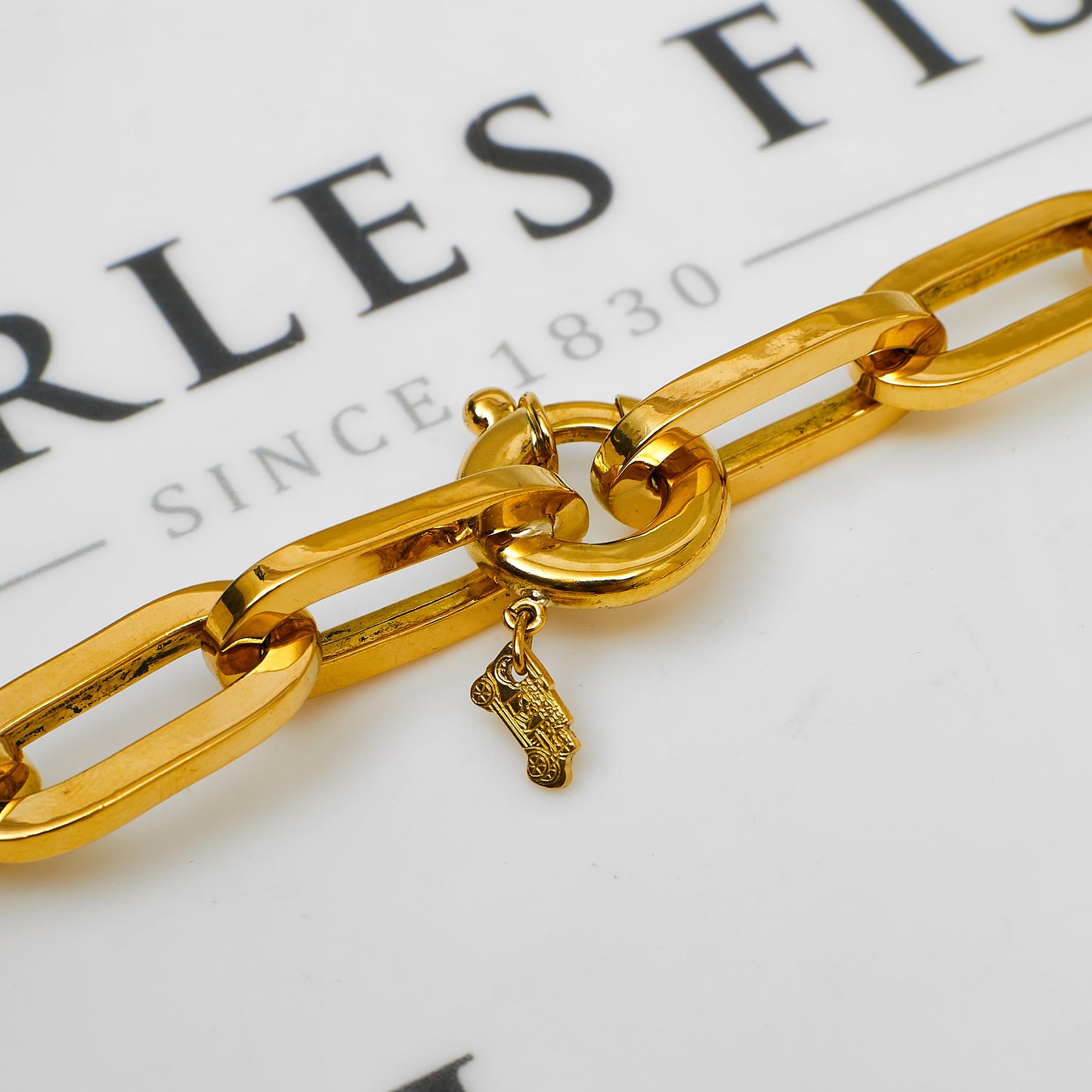 Pre-Owned 18ct Gold Oval link Necklace 20 Inch