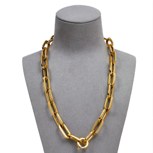 Pre-Owned 18ct Gold Oval link Necklace 20 Inch