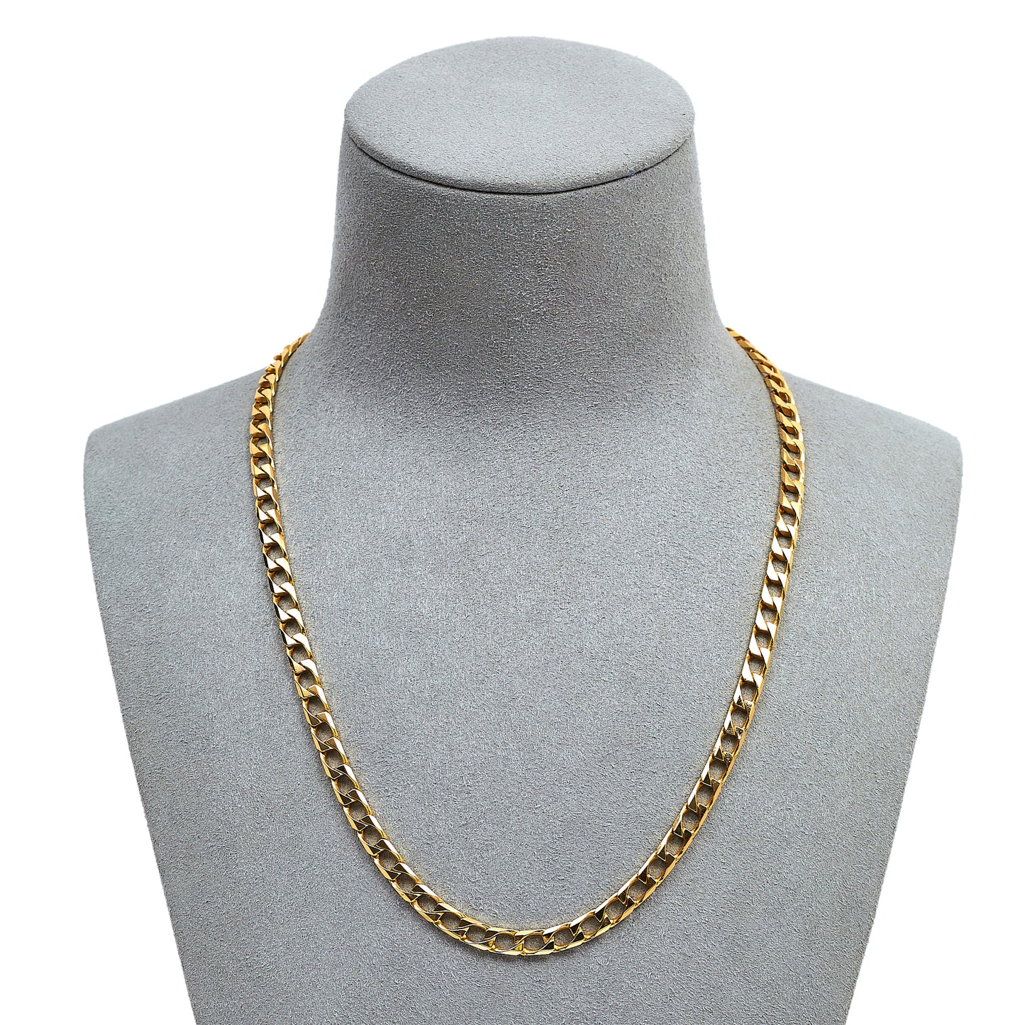 Pre-Owned 18ct Gold Curb Chain Necklace 17 Inch