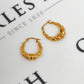Pre-Owned 14ct Gold Twist Creole Hoop Earrings