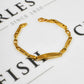 Pre-Owned 14ct Gold Greek Key Design ID Plate Bracelet