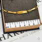 Pre-Owned 14ct Gold Greek Key Design ID Plate Bracelet