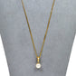 Pre-Owned 9ct Gold Cultured Pearl Pendant & Chain 20 Inch
