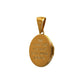 Pre-Owned 9ct Gold Oval Flower Design Locket Pendant