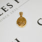 Pre-Owned 9ct Gold Oval Flower Design Locket Pendant