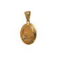 Pre-Owned 9ct Gold Oval Flower Design Locket Pendant