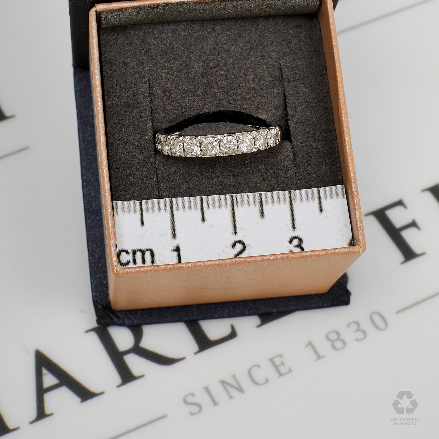 Pre-Owned 18ct White Gold 10 Diamond Half Eternity Ring