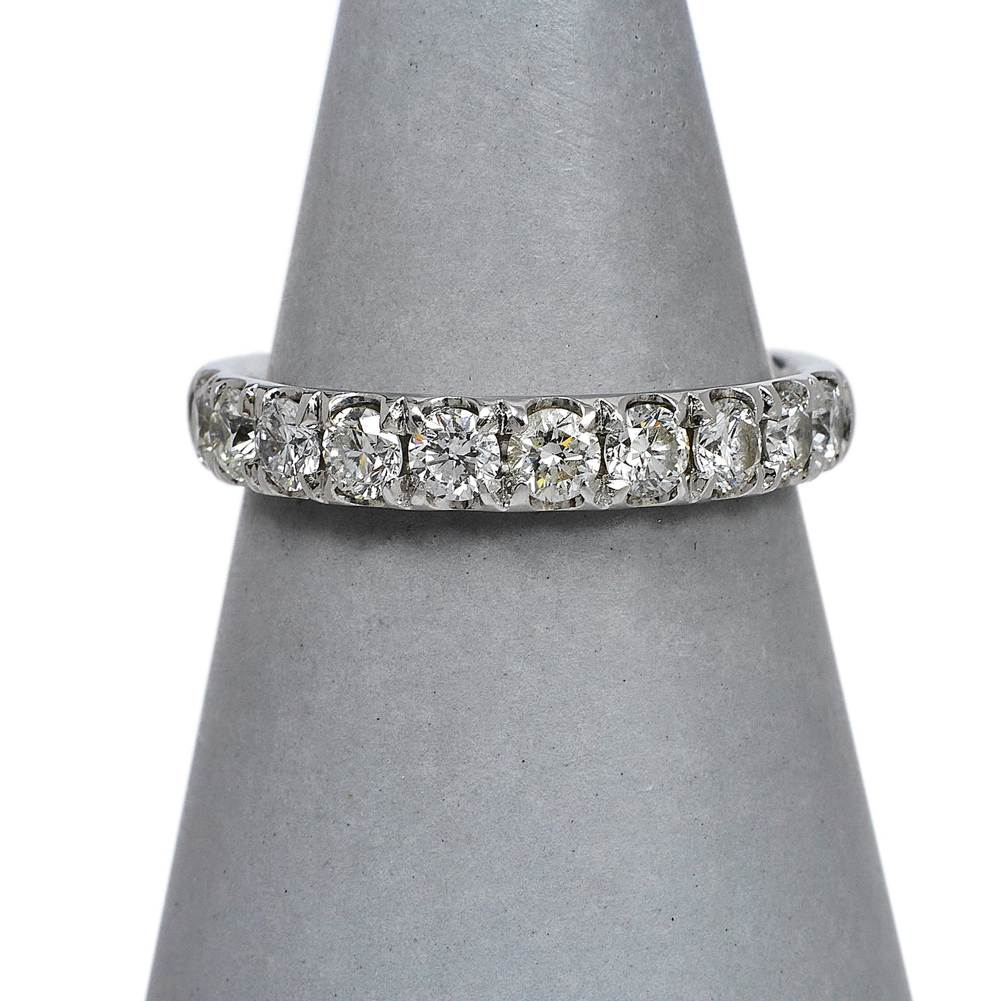 Pre-Owned 18ct White Gold 10 Diamond Half Eternity Ring
