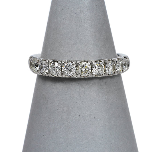 Pre-Owned 18ct White Gold 10 Diamond Half Eternity Ring