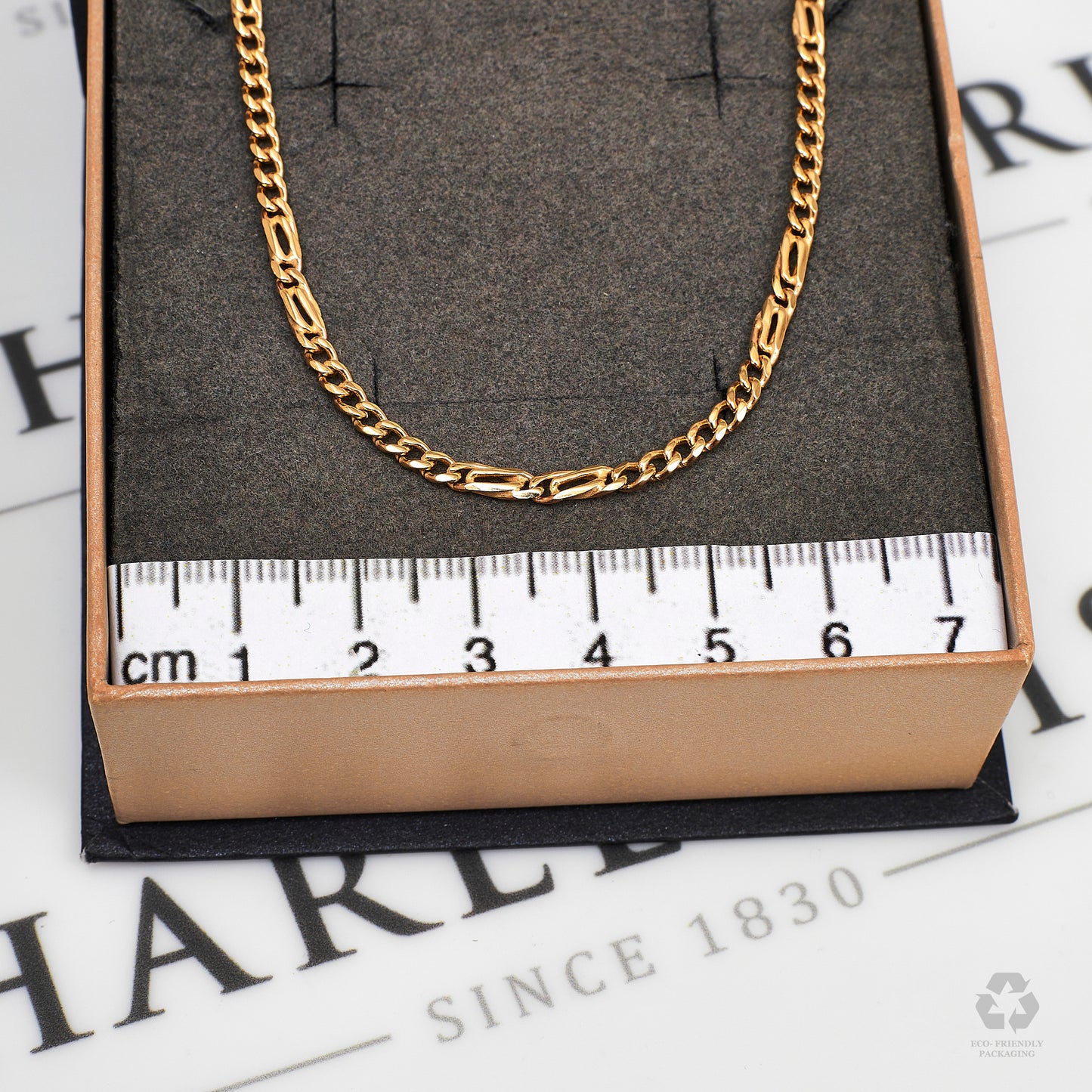 Pre-Owned 9ct Gold Anchor Figaro Chain Necklace 30 Inch